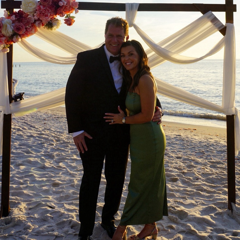 Abercrombie & Fitch Green Satin Dress